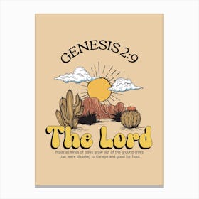 Genesis 29 The Lord - boho-styled-t-shirt-design-maker-with-a-scripture-verse Canvas Print
