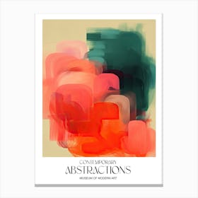 Brush Stroke Flowers Abstract 4 Exhibition Poster Canvas Print