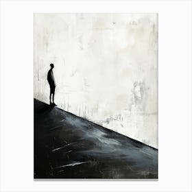 Man On A Hill, Minimalism Canvas Print