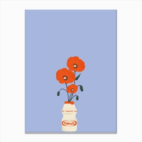 Poppies In Yakult Canvas Print