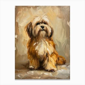 Lhasa Apso Acrylic Painting 2 Canvas Print