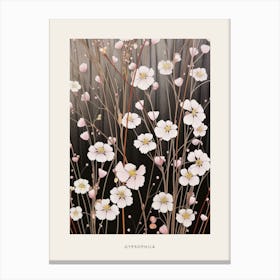 Flower Illustration Gypsophila Babys Breath 7 Poster Canvas Print