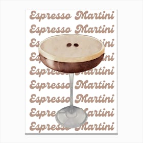 Espresso Martini Cocktail Canvas Print