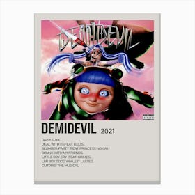 Demidevil By Ashnikko Singer Music Cover Poster Canvas Canvas Print