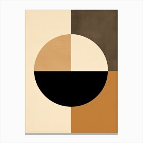 Ethereal Echoes; Beige Mid Century Resonance Canvas Print