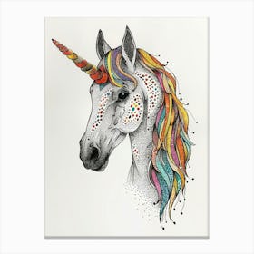 Paint Splash Rainbow Unicorn 1 Canvas Print