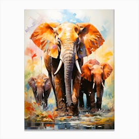 Majestic Wanderer Elephant In The Wild Canvas Print