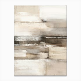 Beige Textured Abstract 2 Canvas Print