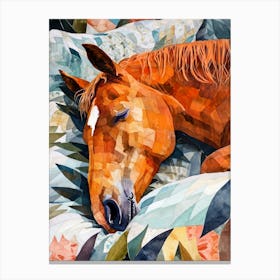 Horse animal illustration art Canvas Print