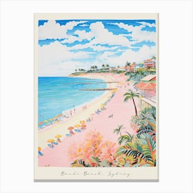 Poster Of Cable Beach, Sydney, Australia, Matisse And Rousseau Style 3 Canvas Print