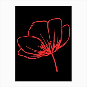 Red Poppy Flower 1 Canvas Print