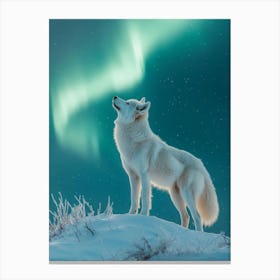 Howling Wolf. Generated with AI. Art Print 1 Canvas Print