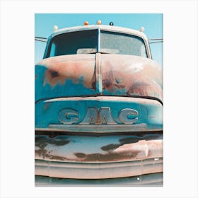 Vintage Rusted GMC Truck In Joshua Tree, California Canvas Print