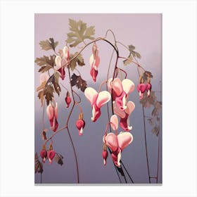 Floral Illustration Bleeding Heart Dicentra Canvas Print