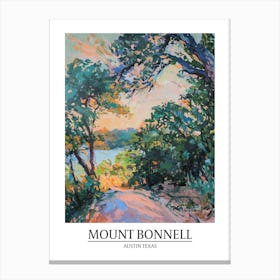 Mount Bonnell Austin Texas Oil Painting 2 Poster Canvas Print