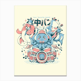 The Ocean Boys - Cute Geek Sea Animals Music Gift Canvas Print