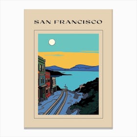 Minimal Design Style Of San Francisco, Usa 1 Poster Canvas Print