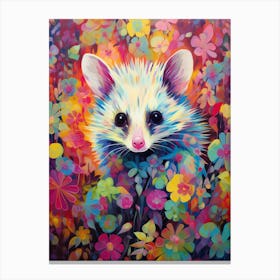  A Hidden Possum Vibrant Paint Splash 1 Canvas Print