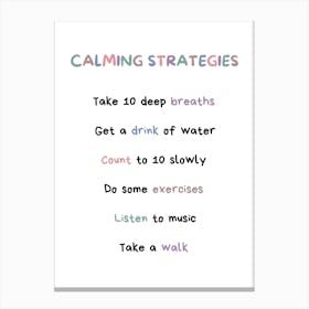 Calming Strategies Canvas Print