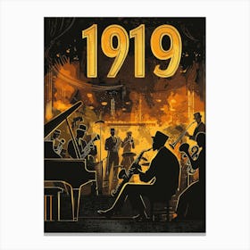 Aihrgdesign A Retro Poster Of A Lively 1919 Jazz Club Featuri F794803e 6814 4cb9 A4fe 8dc2af6178c1 1 Canvas Print