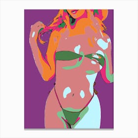 Abstract Geometric Sexy Girl (36) Canvas Print