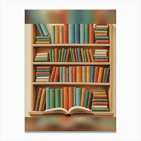 Bookshelf For Kids Canvas Print