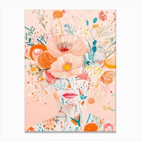 Floral Head Canvas Print