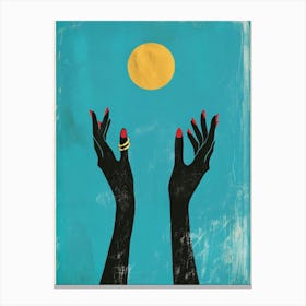 Hands Reaching For The Sun 1 Canvas Print