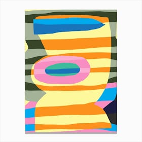 Abstract Stripe Minimal Collage 1 Canvas Print