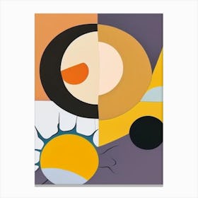 Solar Eclipse Musted Pastels Space Canvas Print