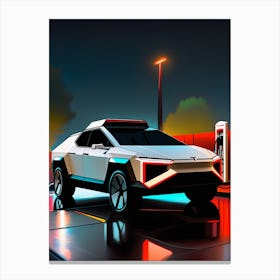 Cyber Futuristic Car Canvas Print