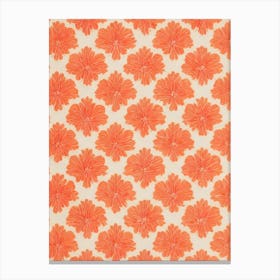 Gardenia Floral Print Retro Pattern 1 Flower Canvas Print