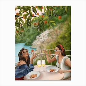 Tasting the Amalfi Breeze Canvas Print