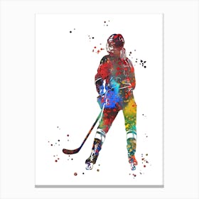 Hockey Player Girl 1 Canvas Print