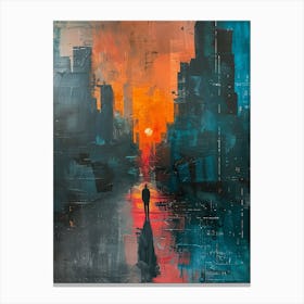 Sunset In The City Canvas Print