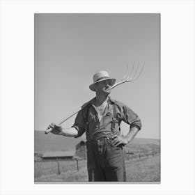 Untitled Photo, Possibly Related To Wheat Farmer, Whitman County, Washington, This Farmer Is Not Typical O Canvas Print