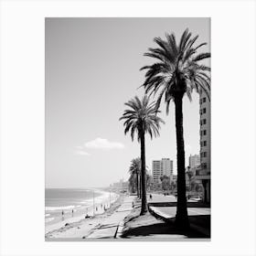 Tel Aviv Israel Mediterranean Black And White Photography Analogue 8 Canvas Print