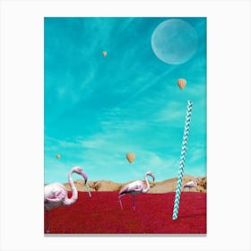  Surrealistic Animals Flamingo Canvas Print