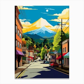 Bellingham Washington Retro Pop Art 16 Canvas Print