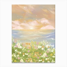 Sunset In The Meadow 2 Canvas Print