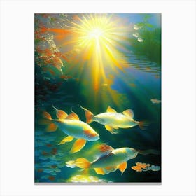 Kin Showa Koi Fish Monet Style Classic Painting Canvas Print