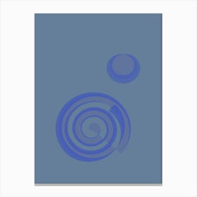 Spiral Swirl in Blue Canvas Print