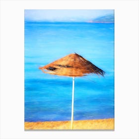 The Beach Parasol Canvas Print