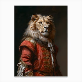 Renaissance Lion Portrait Canvas Print