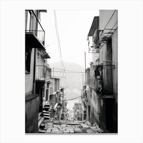 Cinque Terre, Italy, Black And White Photography 4 Canvas Print