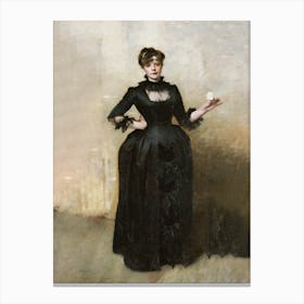 Lady With The Rose (Charlotte Louise Burckhardt) (1882), John Singer Sargent Canvas Print
