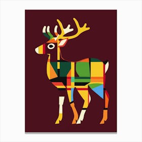 Colorful Deer Canvas Print