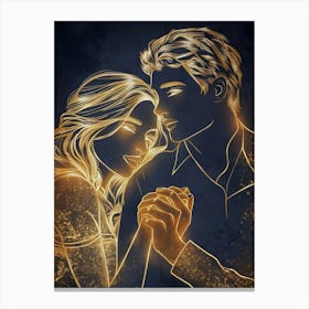 Golden Couple Canvas Print