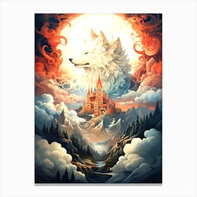 Wolf In The Castle Canvas Print