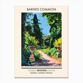 Barnes Common London Parks Garden 3 Canvas Print